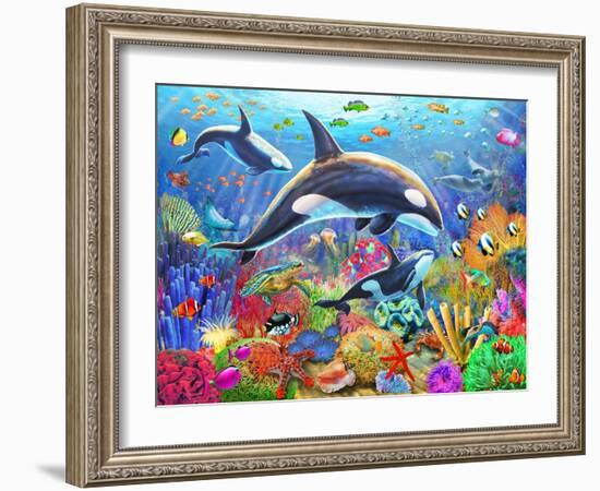 Orca Fun-Adrian Chesterman-Framed Art Print