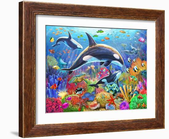 Orca Fun-Adrian Chesterman-Framed Art Print