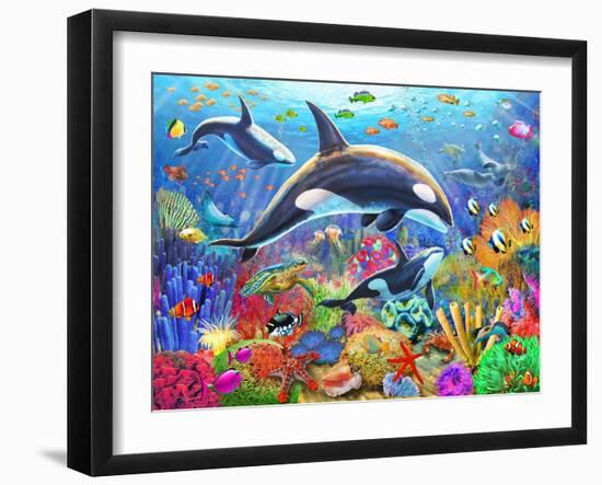 Orca Fun-Adrian Chesterman-Framed Art Print