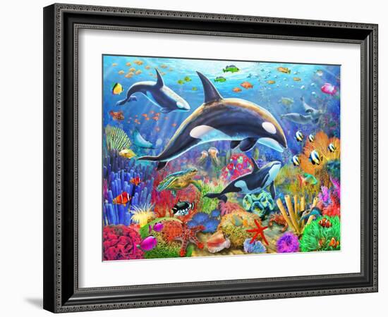 Orca Fun-Adrian Chesterman-Framed Art Print