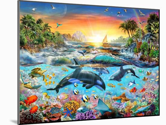 Orca Paradise-Adrian Chesterman-Mounted Art Print