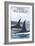 Orca Whales No.1, Kenai, Alaska-Lantern Press-Framed Premium Giclee Print