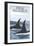 Orca Whales No.1, Kenai, Alaska-Lantern Press-Framed Premium Giclee Print