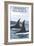 Orca Whales No.1, Petersburg, Alaska-Lantern Press-Framed Art Print