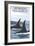 Orca Whales No.1, Petersburg, Alaska-Lantern Press-Framed Art Print