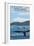 Orcas Island, WA - Whales and Ferry-Lantern Press-Framed Art Print