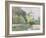 Orchard and Avenue of Trees (Oil on Canvas)-Gustave Caillebotte-Framed Giclee Print