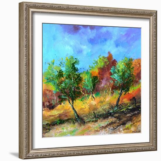 Orchard in autumn-Pol Ledent-Framed Art Print