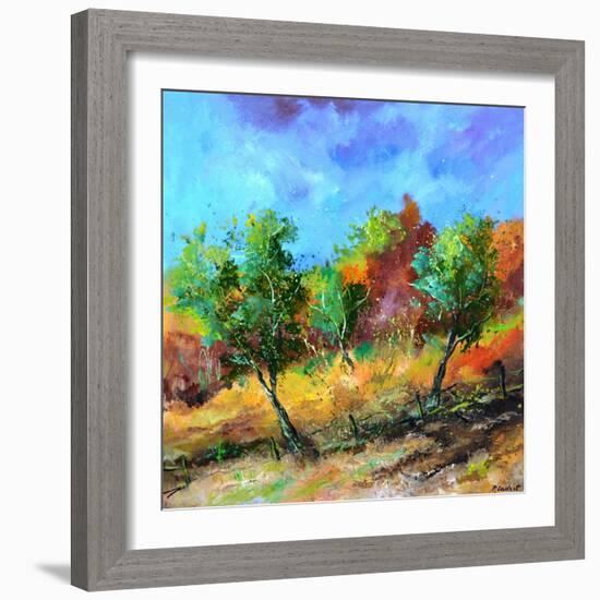 Orchard in autumn-Pol Ledent-Framed Art Print