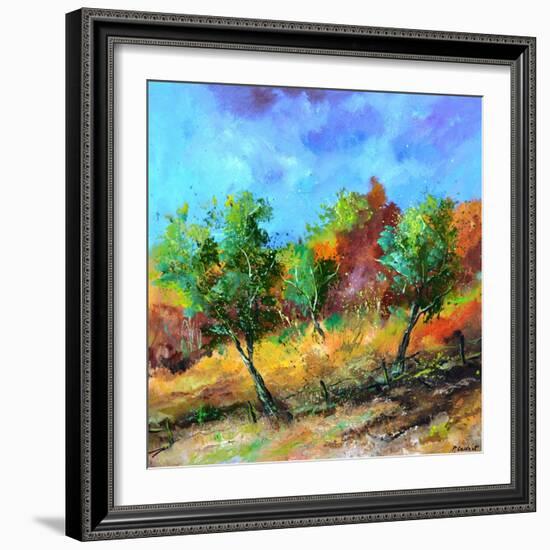 Orchard in autumn-Pol Ledent-Framed Art Print