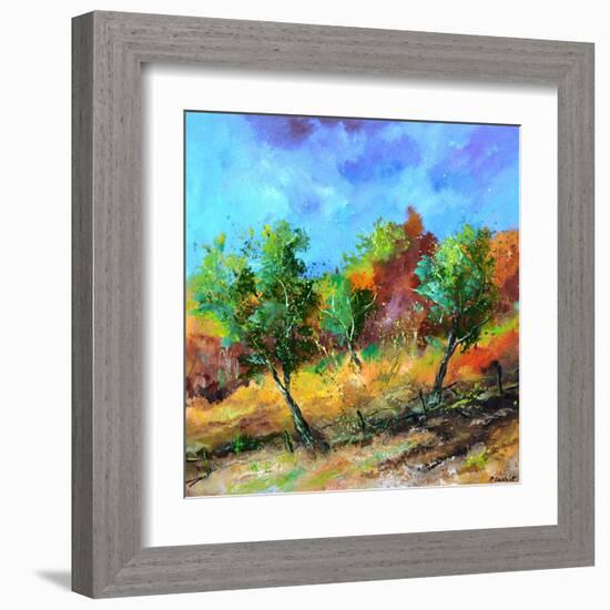 Orchard in autumn-Pol Ledent-Framed Art Print