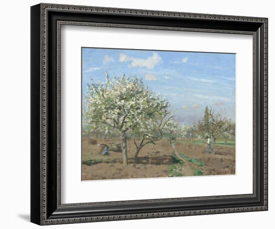 Orchard in Bloom, Louveciennes, 1872-Camille Pissarro-Framed Giclee Print