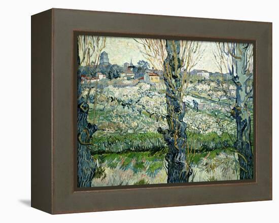 Orchard in Blossom with a View of Arles, 1889-Vincent van Gogh-Framed Premier Image Canvas