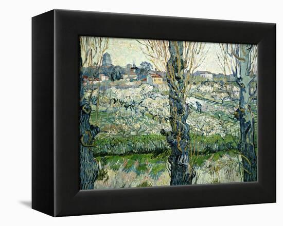 Orchard in Blossom with a View of Arles, 1889-Vincent van Gogh-Framed Premier Image Canvas
