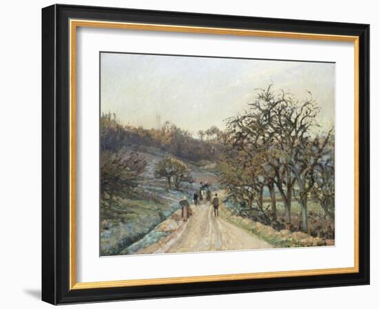 Orchard Near D'Osny, Pontoise, 1874-Camille Pissarro-Framed Giclee Print