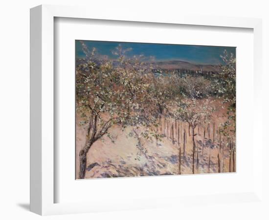 Orchard with Flowering Apple Trees, Colombes-Gustave Caillebotte-Framed Premium Giclee Print