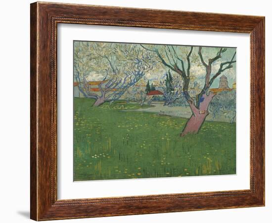 Orchards in Blossom, View of Arles, 1889-Vincent van Gogh-Framed Giclee Print