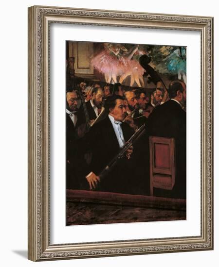 Orchestra at the Opera House-Edgar Degas-Framed Art Print