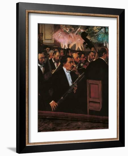 Orchestra at the Opera House-Edgar Degas-Framed Art Print