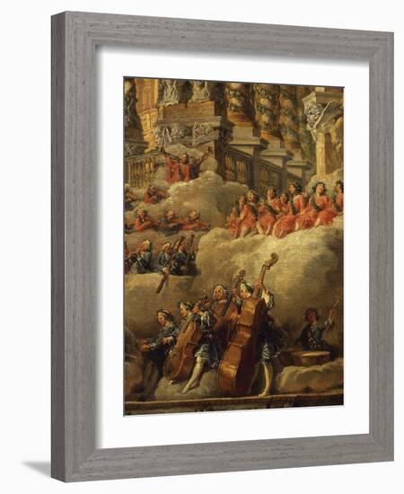 Orchestra, from Concert Funded by Cardinal De La Rochefoucauld in the Argentina Theatre-Giovanni Paolo Pannini-Framed Giclee Print