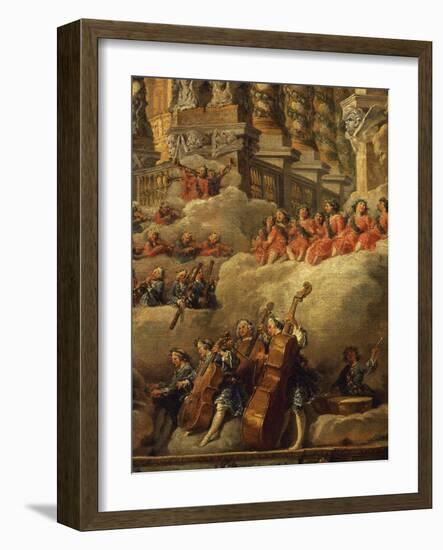 Orchestra, from Concert Funded by Cardinal De La Rochefoucauld in the Argentina Theatre-Giovanni Paolo Pannini-Framed Giclee Print