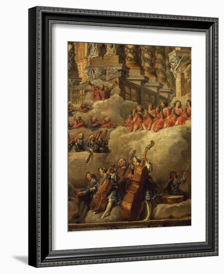 Orchestra, from Concert Funded by Cardinal De La Rochefoucauld in the Argentina Theatre-Giovanni Paolo Pannini-Framed Giclee Print