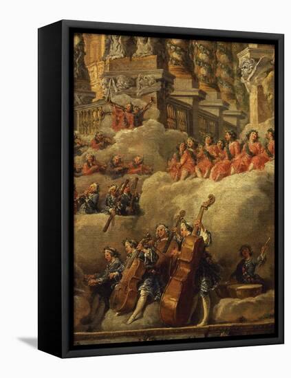 Orchestra, from Concert Funded by Cardinal De La Rochefoucauld in the Argentina Theatre-Giovanni Paolo Pannini-Framed Premier Image Canvas