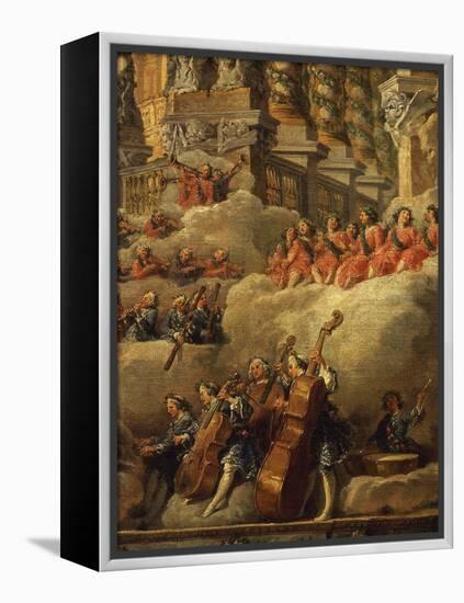 Orchestra, from Concert Funded by Cardinal De La Rochefoucauld in the Argentina Theatre-Giovanni Paolo Pannini-Framed Premier Image Canvas