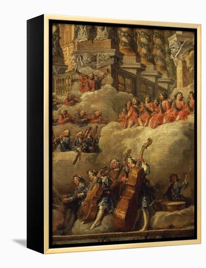 Orchestra, from Concert Funded by Cardinal De La Rochefoucauld in the Argentina Theatre-Giovanni Paolo Pannini-Framed Premier Image Canvas