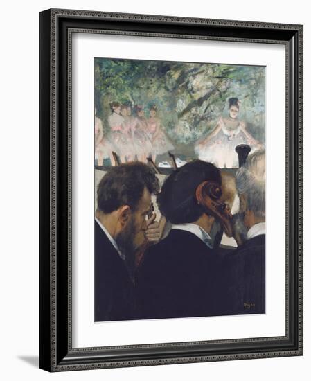 Orchestra Musicians, 1872 (1874-1876) (Oil on Canvas)-Edgar Degas-Framed Giclee Print