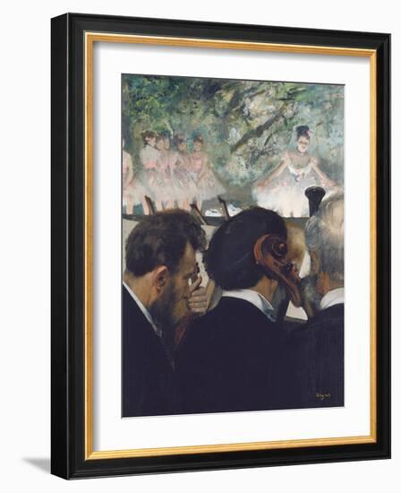 Orchestra Musicians, 1872 (1874-1876) (Oil on Canvas)-Edgar Degas-Framed Giclee Print