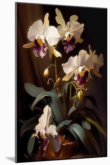 Orchid Flowers-Vivienne Dupont-Mounted Art Print