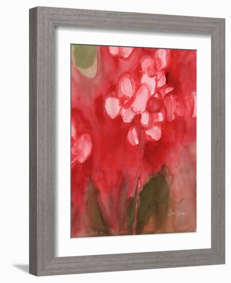 Orchid in Allzarin Crimson, C.2017 (Watercolor on Paper)-Janel Bragg-Framed Giclee Print