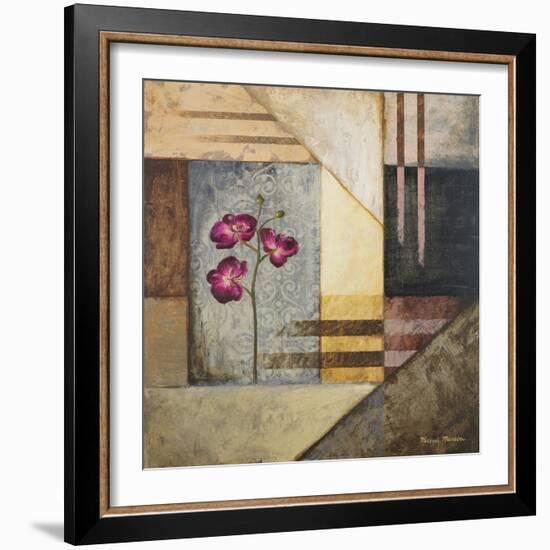 Orchids and Shapes II-Michael Marcon-Framed Art Print
