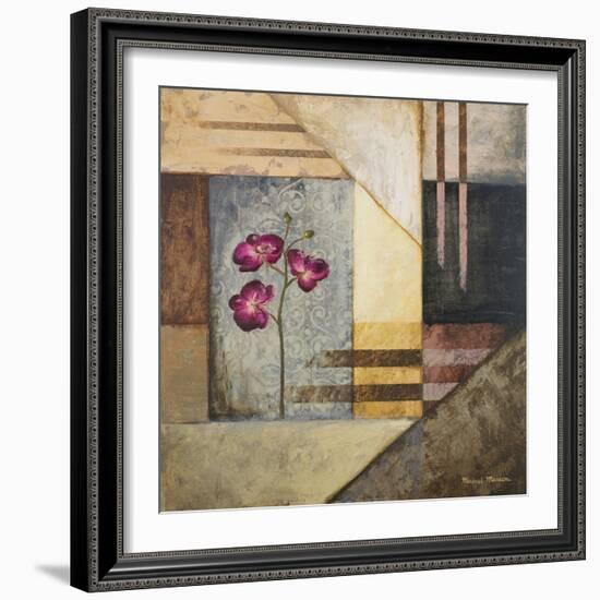Orchids and Shapes II-Michael Marcon-Framed Art Print