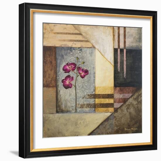 Orchids and Shapes II-Michael Marcon-Framed Art Print