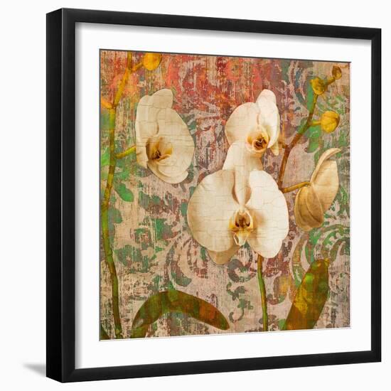 Orchids Crackle-Tania Bello-Framed Giclee Print