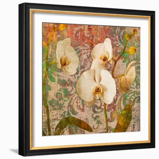 Orchids Crackle-Tania Bello-Framed Giclee Print