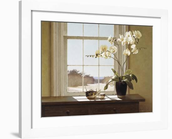 Orchids with Teapots-Zhen-Huan Lu-Framed Art Print