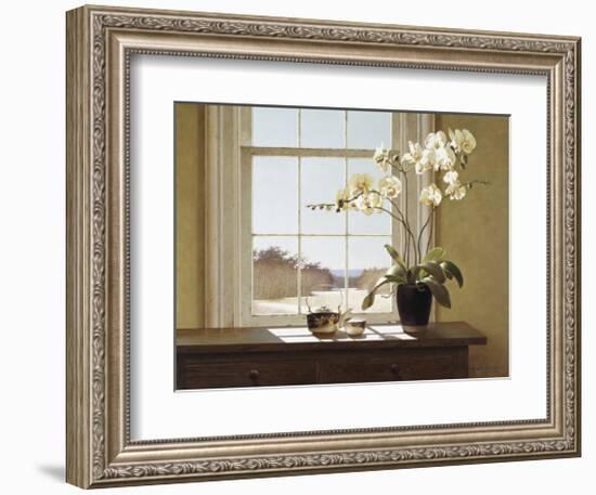 Orchids with Teapots-Zhen-Huan Lu-Framed Giclee Print