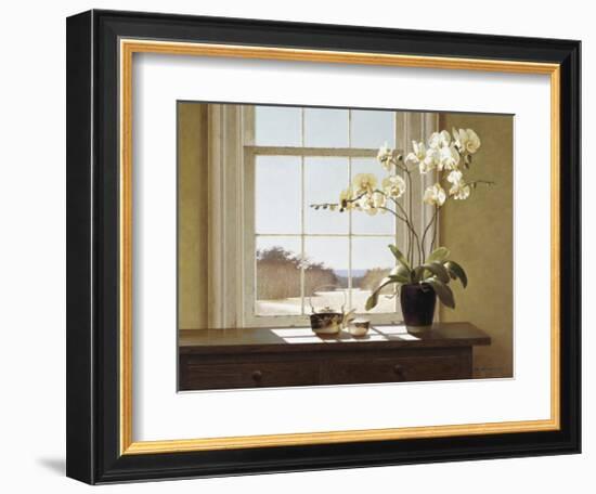 Orchids with Teapots-Zhen-Huan Lu-Framed Giclee Print