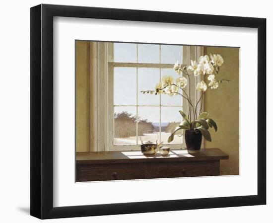 Orchids with Teapots-Zhen-Huan Lu-Framed Giclee Print