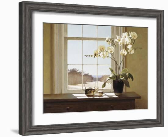 Orchids with Teapots-Zhen-Huan Lu-Framed Giclee Print