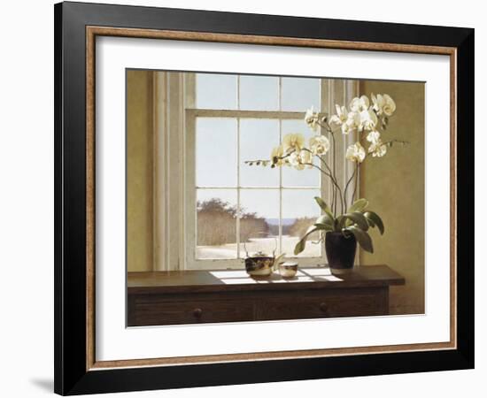 Orchids with Teapots-Zhen-Huan Lu-Framed Giclee Print