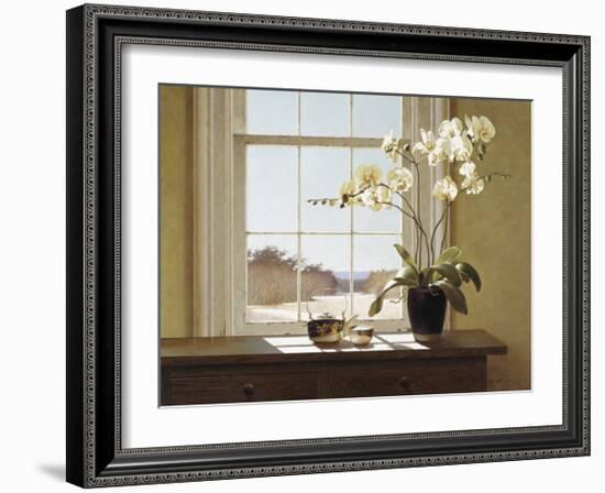 Orchids with Teapots-Zhen-Huan Lu-Framed Giclee Print