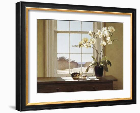 Orchids with Teapots-Zhen-Huan Lu-Framed Giclee Print