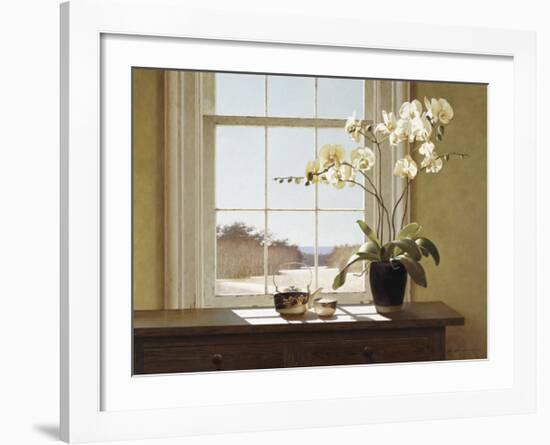 Orchids with Teapots-Zhen-Huan Lu-Framed Giclee Print