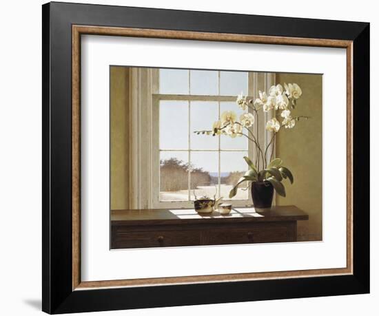 Orchids with Teapots-Zhen-Huan Lu-Framed Art Print