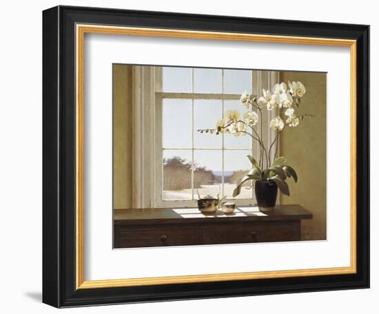 Orchids with Teapots-Zhen-Huan Lu-Framed Art Print