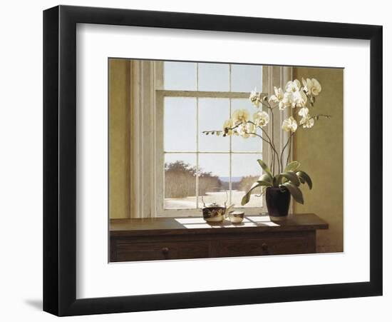 Orchids with Teapots-Zhen-Huan Lu-Framed Art Print